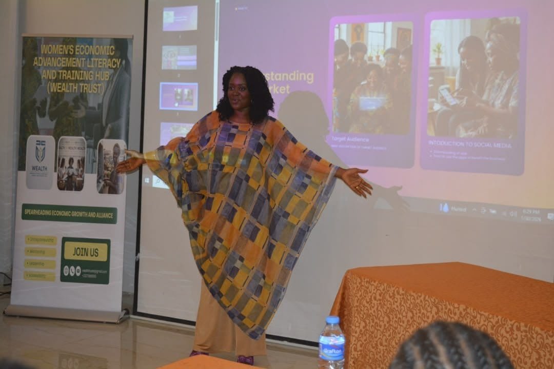 A Wealth Trust facilitator presenting to women entrepreneurs