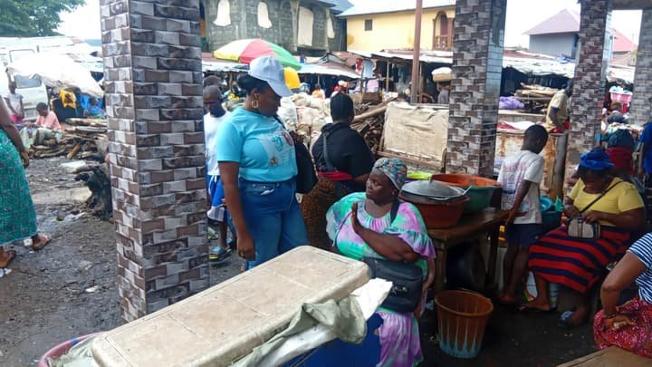 Community outreach at a market