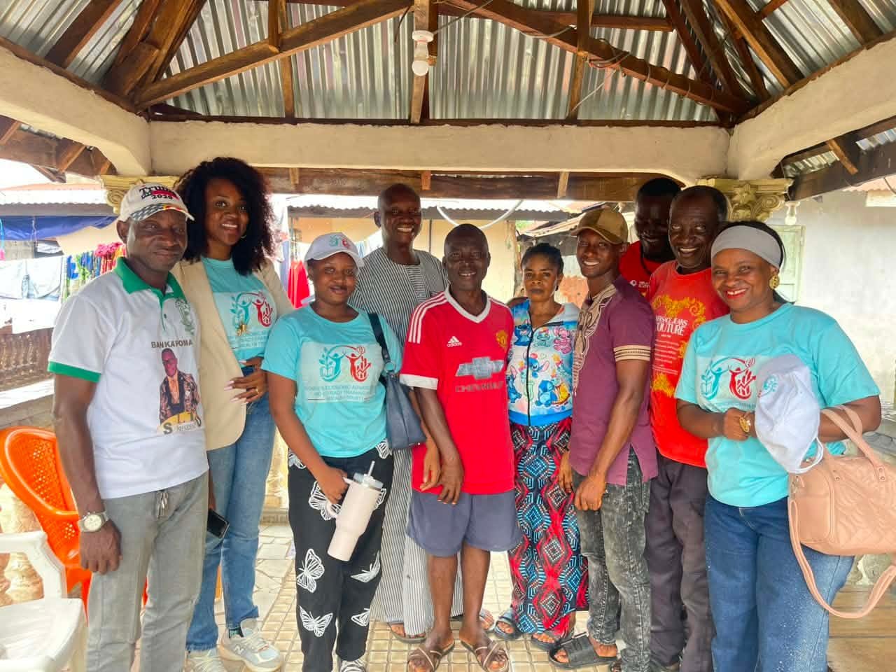 The Wealth Trust team with community members during a rural visit