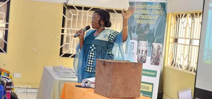 A speaker addressing a training