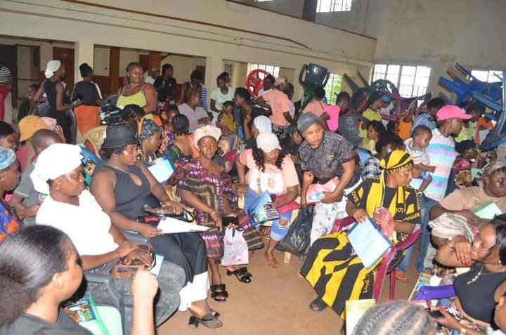 Women seated at a training